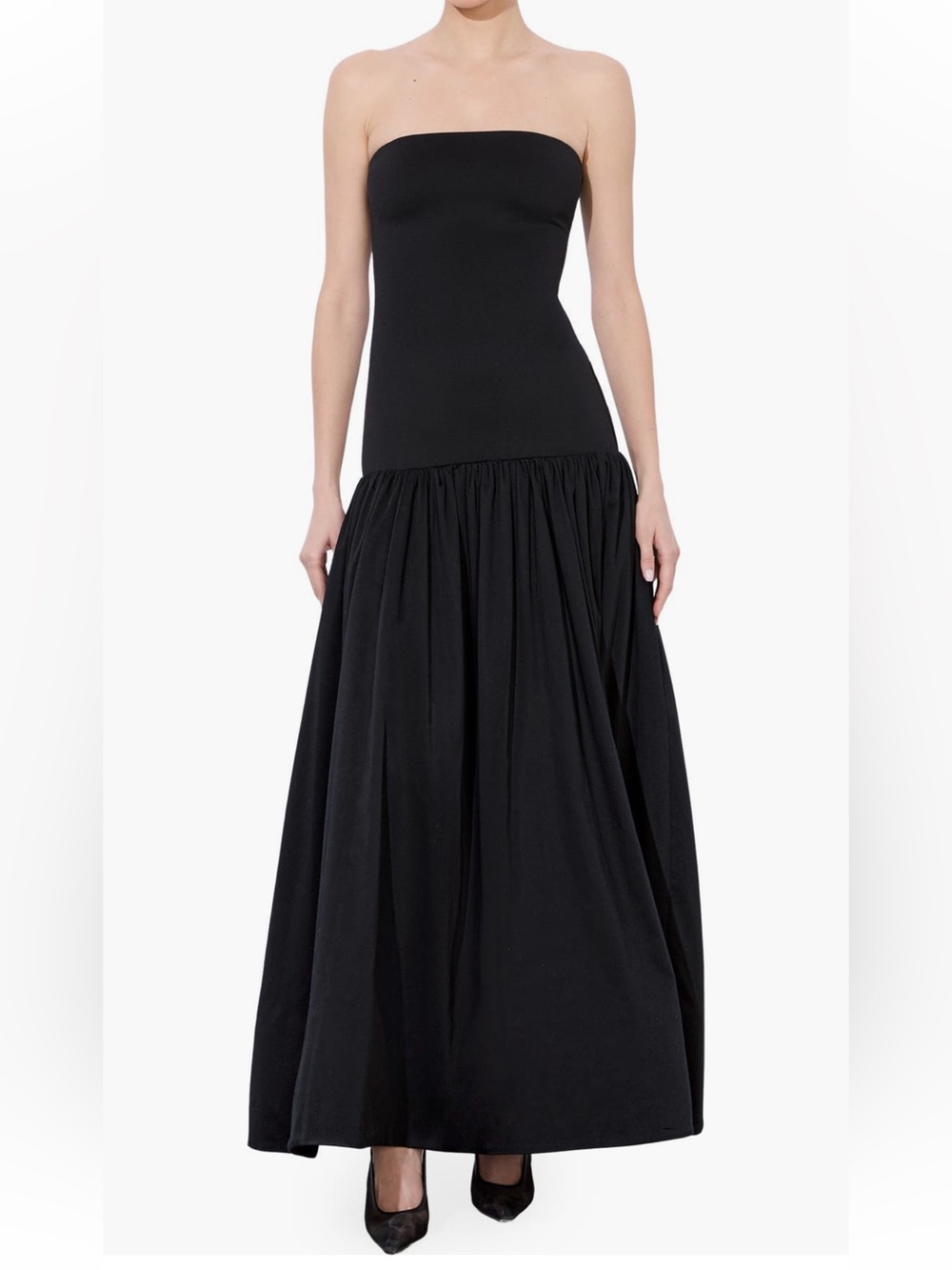 Alice + Olivia Oriana Strapless Black Maxi Gown - Picture 5 of 5
